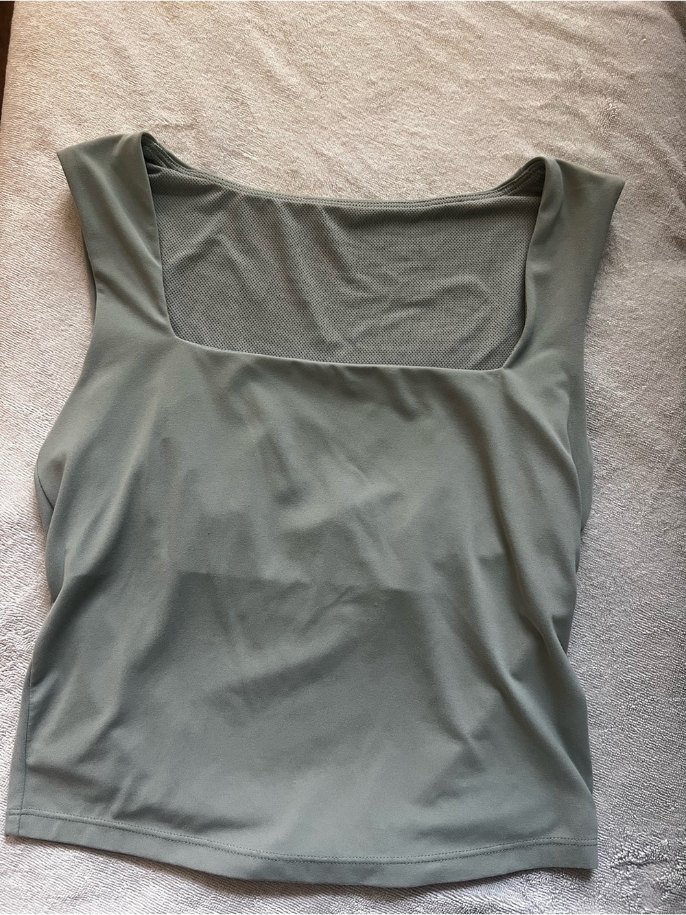 🌿 All In Motion Square Neck Athletic Tank Women’s Medium | Sage Green